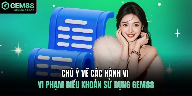 Chú ý về các hành vi vi phạm điều khoản sử dụng GEM88